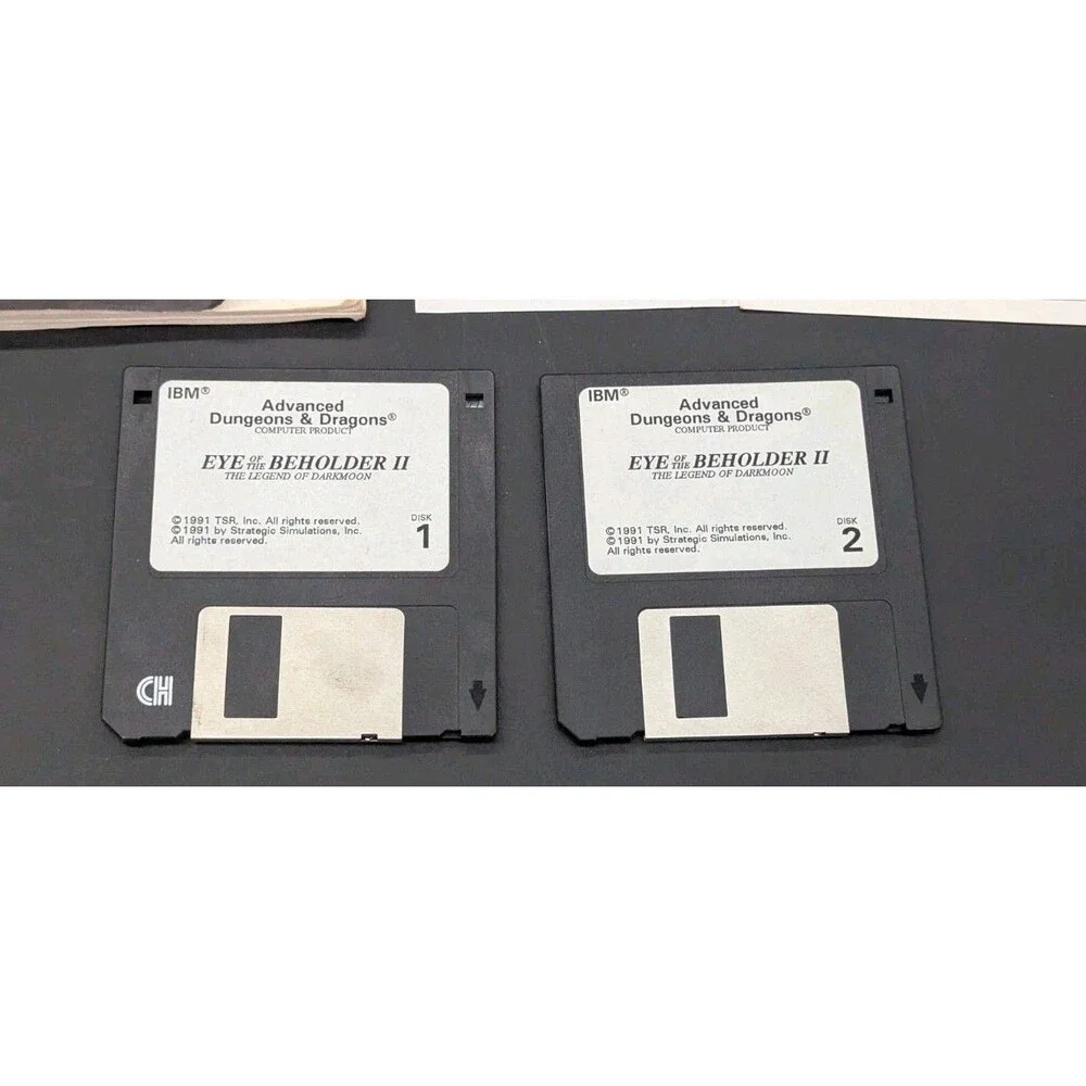 SSI AD&D Dungeons and Dragons Eye of the Beholder II IBM Big Box PC 3.5